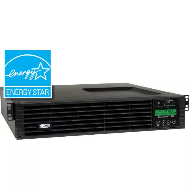 Tripp Lite SU2200RTXLCD2U Eaton Tripp Lite Series Tripp Lite series SmartOnline 2000VA 1800W 120V Double-Conversion Sine Wave UPS - 7 Outlets, Extended Run, Network Card Option, LCD, USB, DB9, 2U Rack/Tower Battery Backup