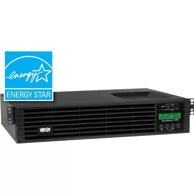 Tripp Lite SU1000RTXLCD2U Eaton Tripp Lite Series SmartOnline 1000VA 900W 120V Double-Conversion Sine Wave UPS - 8 Outlets, Extended Run, Network Card Option, LCD, USB, DB9, 2U Rack/Tower Battery Backup