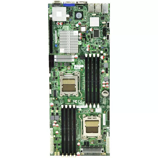 Supermicro MBD-H8DMT-F-B Server Motherboard - 2x Socket F LGA-1207 - NVIDIA MCP55 Pro - 8x DDR2 - RAID - 1x PCIe x16 - 2x RJ-45 - Proprietary Form Factor