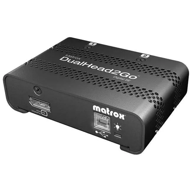 Matrox D2G-DP2D-IF DualHead2Go Digital SE - MultiView - DisplayPort - DVI - USB - External