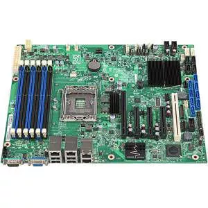 Intel DBS1400FP4 Server Motherboard - 1x Socket B2 LGA-1356 - Intel C600-A - 6x DDR3 - RAID - 1x PCIe x16 - 4x RJ-45 - ATX