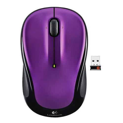 Logitech 910-003120 M325 Wireless Mouse, 2.4 GHz with USB Unifying Receiver, 1000 DPI Optical Tracking, 18-Month Life Battery, PC / Mac / Laptop / Chromebook (Violet)
