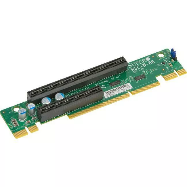 Supermicro RSC-W-68 Riser Card - 1x PCIe x16 - 1x PCIe x8 - 1U - LHS - Passive - Gen2/Gen3