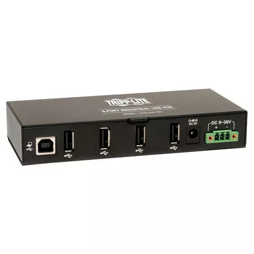 Tripp Lite U223-004-IND 4-Port Rugged Industrial USB 2.0 Hi-Speed Hub w 15KV ESD Immunity