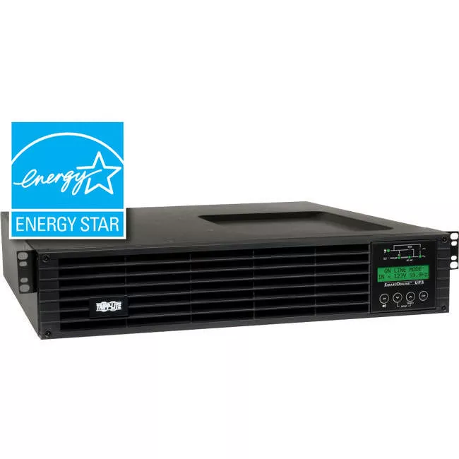Tripp Lite SU1500RTXLCD2U Eaton Tripp Lite Series SmartOnline 1500VA 1350W 120V Double-Conversion Sine Wave UPS - 8 Outlets, Extended Run, Network Card Option, LCD, USB, DB9, 2U Rack/Tower Battery Backup