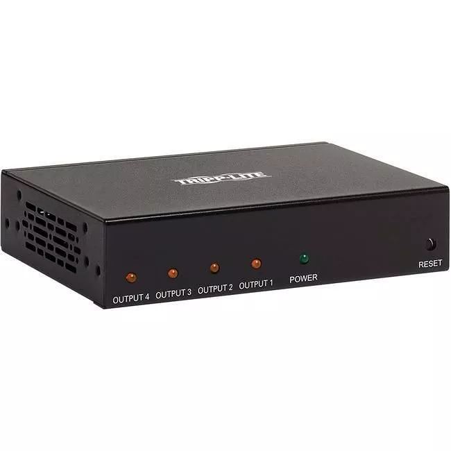 Tripp Lite B118-004-HDR 4-Port HDMI Splitter - 4K @ 60 Hz 4:4:4 Multi-Resolution Support HDR HDCP 2.2 TAA