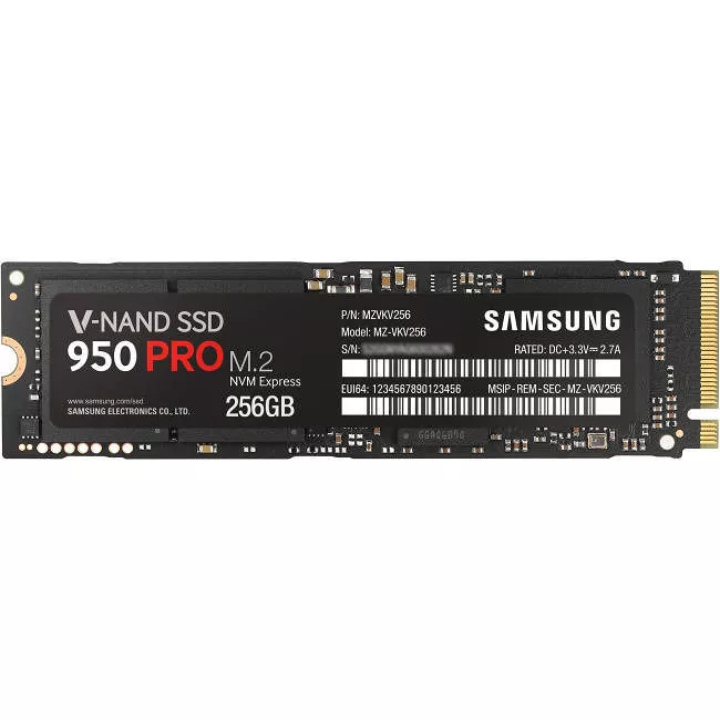Samsung MZ-V5P256BW 950 PRO SSD - 256 GB - Internal - M.2 2280 - PCIe 3.0 x4