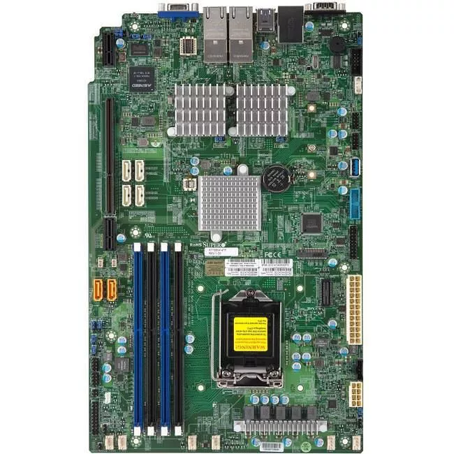 Supermicro MBD-X11SSW-4TF-B Server Motherboard - 1x Socket H4 LGA-1151 - Intel C236 - 4x DDR4 - RAID - 1x M.2 - 1x PCIe x16 - Proprietary Form Factor