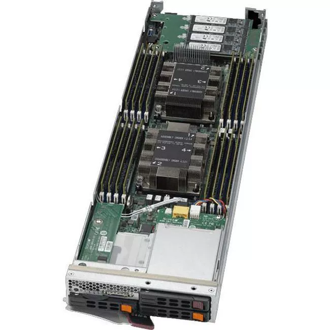 Supermicro SBI-4129P-T3N Barebone Blade - Intel C622 Chipset - Socket P LGA-3647 - 2 x CPU Support