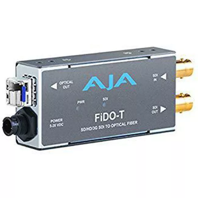 AJA FIDO-T-R0 1-Channel 3G-SDI to Single Mode LC Fiber with Loop Out Transmitter