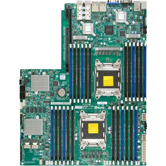 Supermicro MBD-X9DRW-7TPF+-P Server Motherboard - 2x Socket R LGA-2011 - Intel C602-J - 24x DDR3 - RAID - 1x PCIe x16 - 5x RJ-45 - Proprietary Form Factor