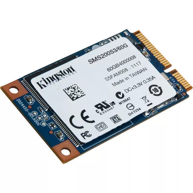 Kingston SMS200S3/60G SSDNow mS200 60 GB Rugged Solid State Drive - Internal - mini-SATA (SATA/600)