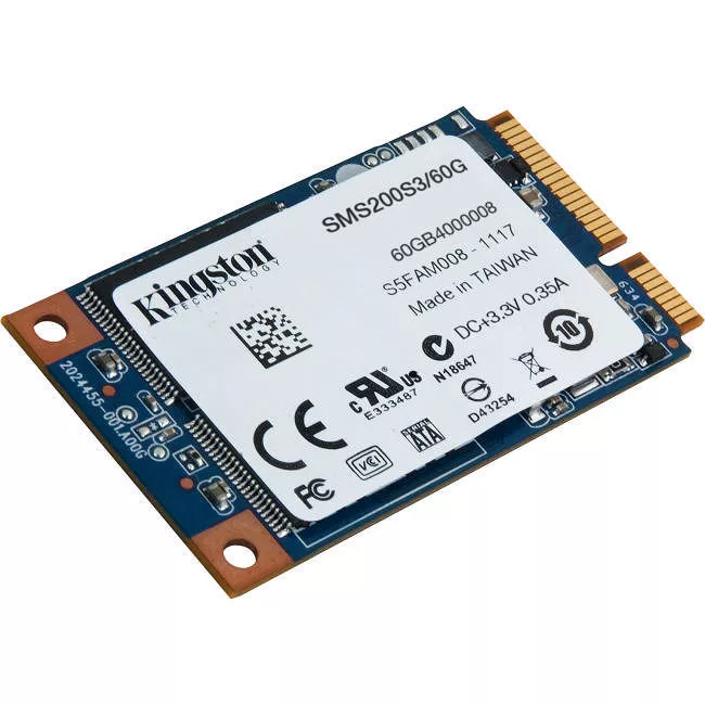 Kingston SMS200S3/60G SSDNow SSD - 60 GB - Internal - mini-SATA - SATA