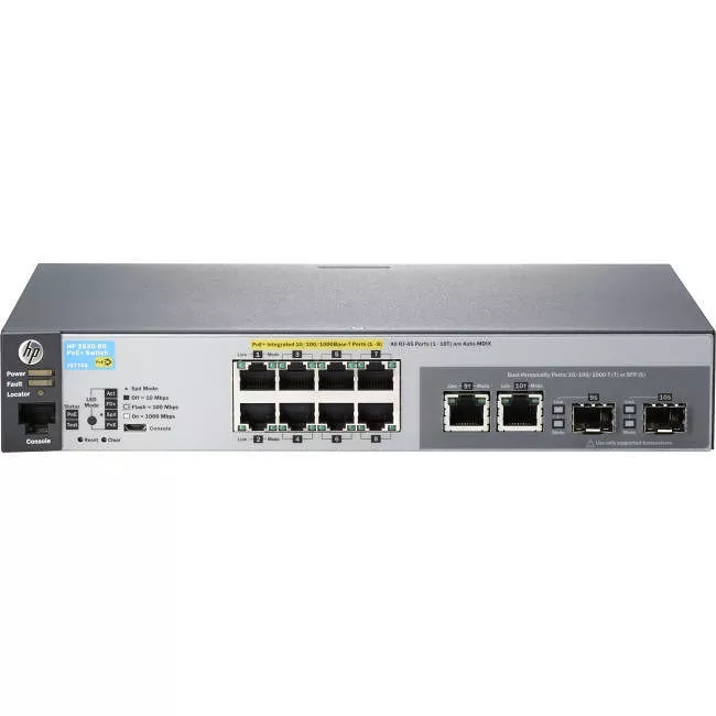 HP J9774A#ABA 2530-8G-PoE+ Ethernet Switch