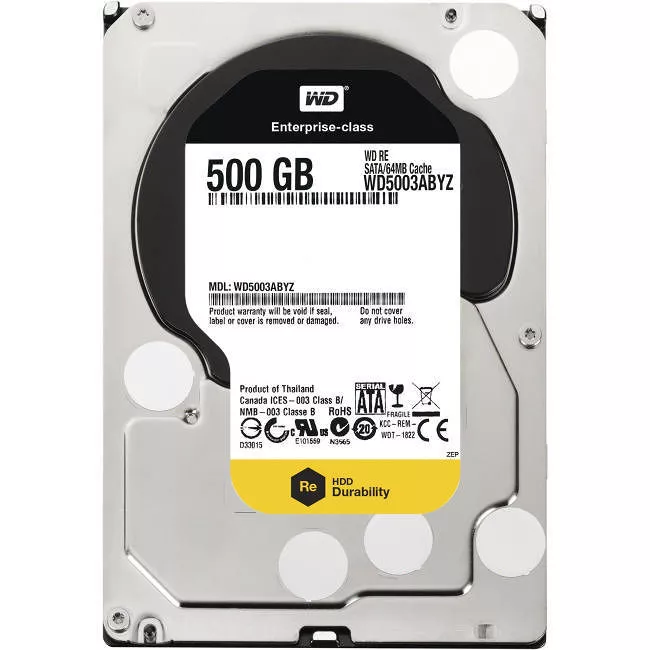 WD WD5003ABYZ RE Hard Drive - 500 GB - 64 MB - 3.5 - SATA - 7200