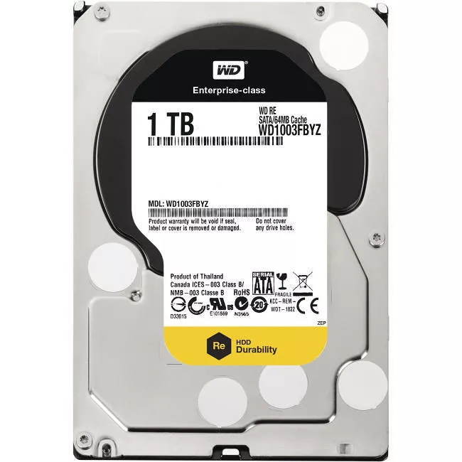 WD WD1003FBYZ RE Hard Drive - 1 TB - 64 MB - 3.5 - SATA - 7200