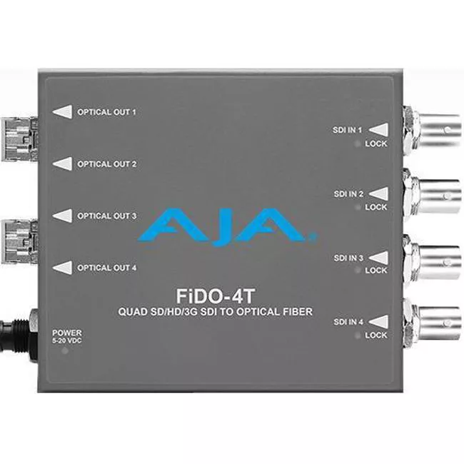 AJA FIDO-4T-MM 4-Channel 3G-SDI to Multi-Mode LC Fiber Transmitter