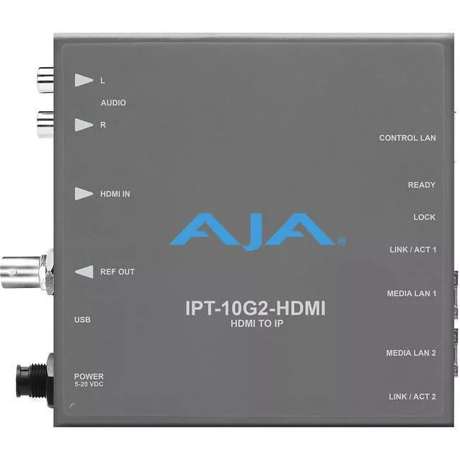 AJA IPT-10G2-HDMI HDMI to SMPTE ST 2110 Video and Audio IP Encoder
