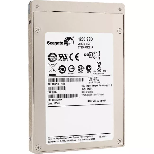 Seagate ST200FM0073 1200 SSD - 200 GB - Internal - 2.5 - SAS