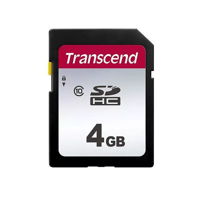 Transcend TS4GSDC300S 4 GB Class 10/UHS-I (U1) SDHC - 1 Pack