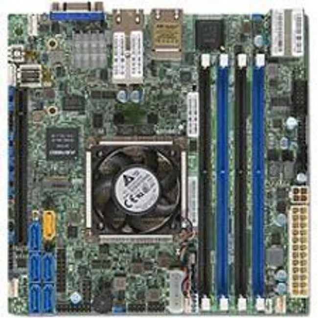 Supermicro MBD-X10SDV-16C-TLN4F+-B Server Motherboard - Socket BGA-1667 - Intel 4x DDR4 - RAID - 1x M.2 - 1x PCIe x16 - 5x RJ-45 - Mini ITX