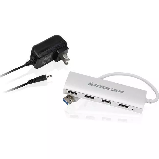 IOGEAR GUH304P met(AL) P4P Hub, 4-Port USB 3.0 Powered Hub