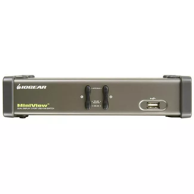 IOGEAR GCS1742 MiniView 2-Port Dual View KVM Switch