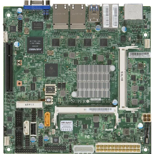 Supermicro MBD-X11SBA-LN4F-B Server Motherboard - 1x Socket BGA-1170 - Intel 2x DDR3 - Mini ITX