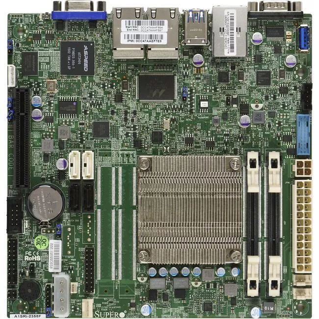 Supermicro MBD-A1SRI-2358F-O Server Motherboard - Intel 2x DDR3 - Mini ITX