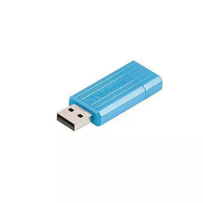 Verbatim 49068 16 GB Pinstripe USB Flash Drive - Caribbean Blue