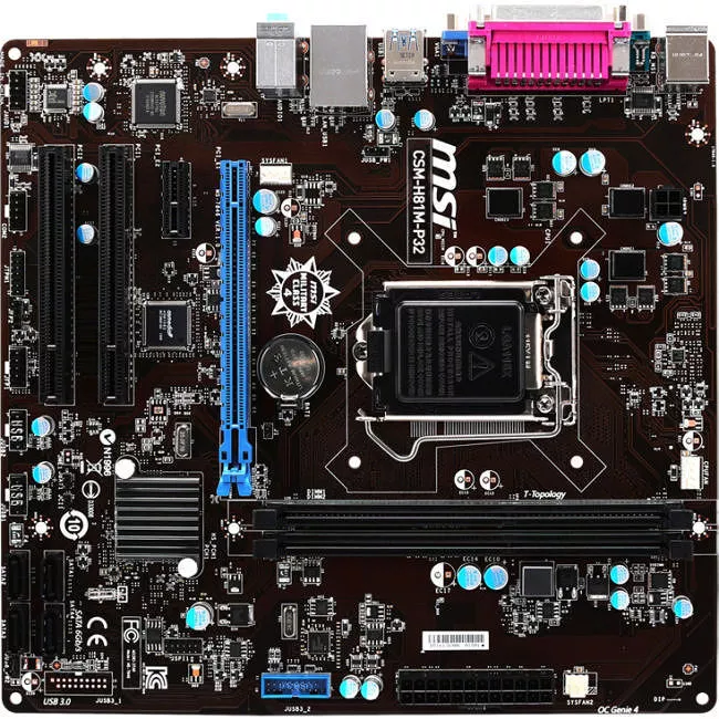 MSI CSM-H81M-P32 Desktop Motherboard - 1x Socket H3 LGA-1150 - Intel H81 - 2x DDR3 - 1x PCIe x16 - 1x RJ-45 - Micro ATX