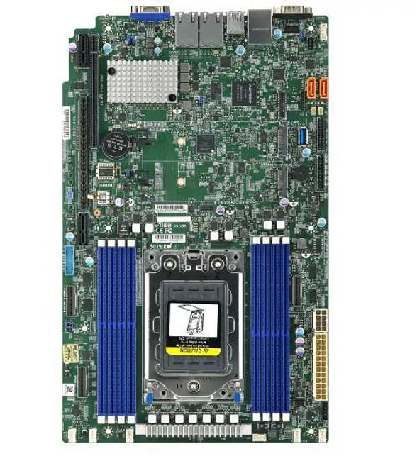 Supermicro MBD-H12SSW-IN-O Server Motherboard - 1x Socket SP3 - AMD 8x DDR4 - 2x M.2 - 1x PCIe x16 - 3x RJ-45 - Proprietary Form Factor