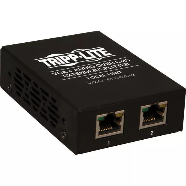 Tripp Lite B132-002A-2 TRIPP LITE SERIES 2-PORT VGA OVER CAT5/6 SPLITTER/EXTENDER, BOX-STYLE TRAN