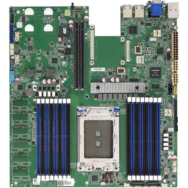 MiTAC S8036GM2NE-LE Server Motherboard - 1x Socket SP3 - AMD 16x DDR4 - No - 2x M.2 - 3x RJ-45 - EATX