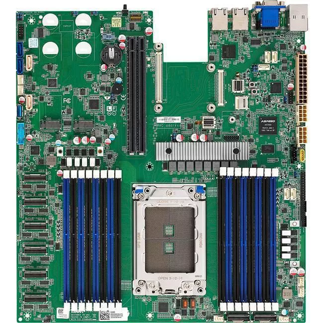 MiTAC S8036GM2NE Server Motherboard - 1x Socket SP3 - AMD 16x DDR4 - No - 2x M.2 - 3x RJ-45 - EATX