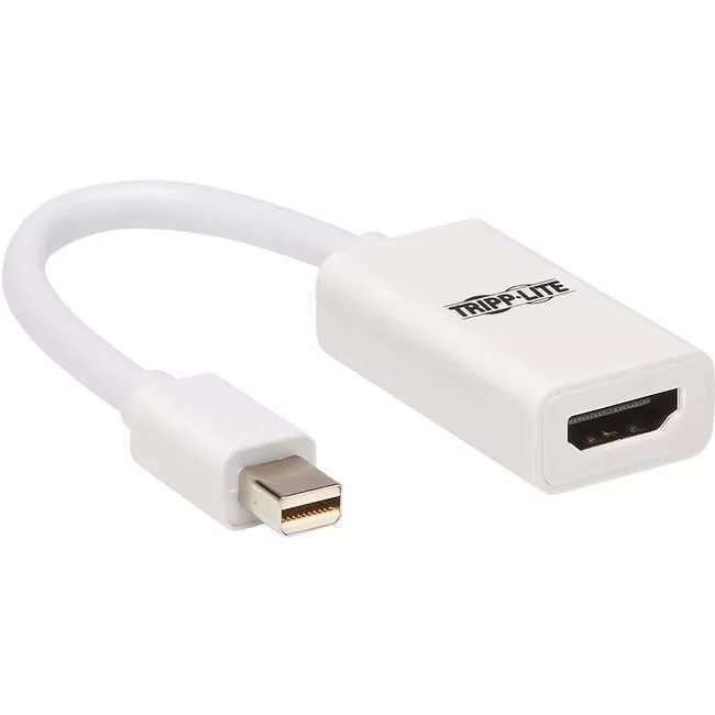 Tripp Lite P137-06N-HDR-W Mini DisplayPort to HDMI Active Adapter Video Converter (M/F) - 4K 60 Hz HDR DP 1.2 White 6 in.