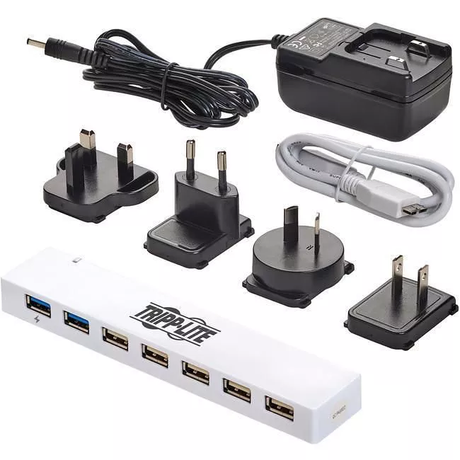 Tripp Lite U360-007C-2X3 7-Port USB 3.x (5Gbps) / USB 2.0 Combo Hub - USB Charging 2 USB 3.x & 5 USB 2.0 Ports