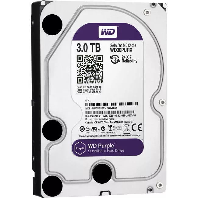WD WD30PURX Purple Hard Drive - 3 TB - 64 MB - 3.5 - SATA