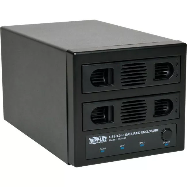 Tripp Lite U357-002 2 Bay RAID Enclosure, SuperSpeed USB 5Gbps, Fan Cooled, For 3.5" and 2.5" drives