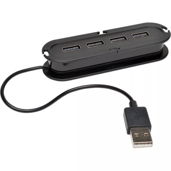 Tripp Lite U222-004 4-Port USB 2.0 Hi-Speed Ultra-Mini Hub w/ Cable Compact Mobile