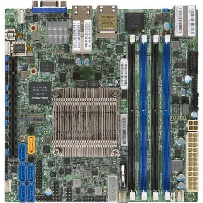 Supermicro MBD-X10SDV-16C-TLN4F-B Server Motherboard - Socket BGA-1667 - 4x DDR4 - RAID - 1x M.2 - 1x PCIe x16 - 5x RJ-45 - Mini ITX