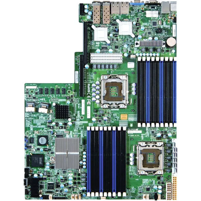 Supermicro MBD-X8DTU-6TF+-O Server Motherboard - 2x Socket B LGA-1366 - Intel 5520 - 18x DDR3 - RAID - 1x PCIe x16 - 5x RJ-45 - Proprietary Form Factor