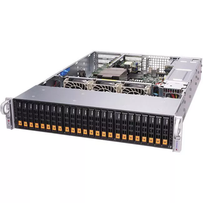 Supermicro AS-2113S-WN24RT 2U Rack Barebone - AMD EPYC 7000 - Socket SP3 - 1200 W Redundant PSU