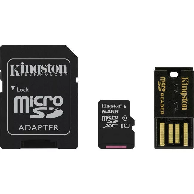 Kingston MBLY10G2/64GB microSDHC Memory Card Gen 2 Class 10 Mobility Kit