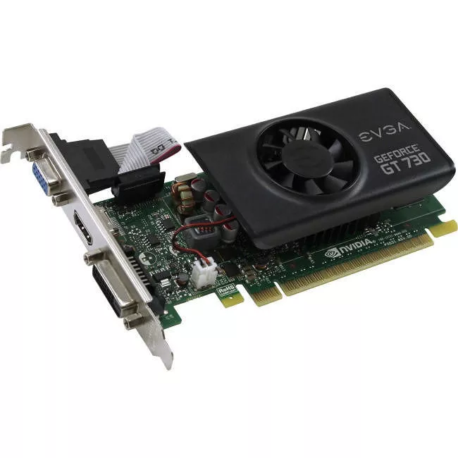 EVGA 01G-P3-3731-KR GeForce GT 730 Graphic Card - 902 MHz Core - 1 GB GDDR5 - PCIE 2.0 x16 - LP