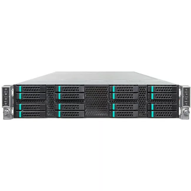 Intel H2216JFQKR 2U Rackmount Barebone - C602 Chipset - 4 Nodes - Socket R LGA-2011 - 8 x CPU