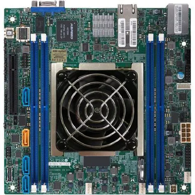 Supermicro MBD-X11SDV-8C+-TLN2F-B Server Motherboard - Socket BGA-2518 - 4x DDR4 - RAID - 3x RJ-45 - Mini ITX