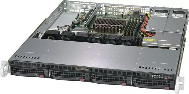 Supermicro SYS-5019C-MR 1U Rack-Mount Barebone - Intel C246 Chipset - Socket H4 LGA-1151 - 1 X CPU