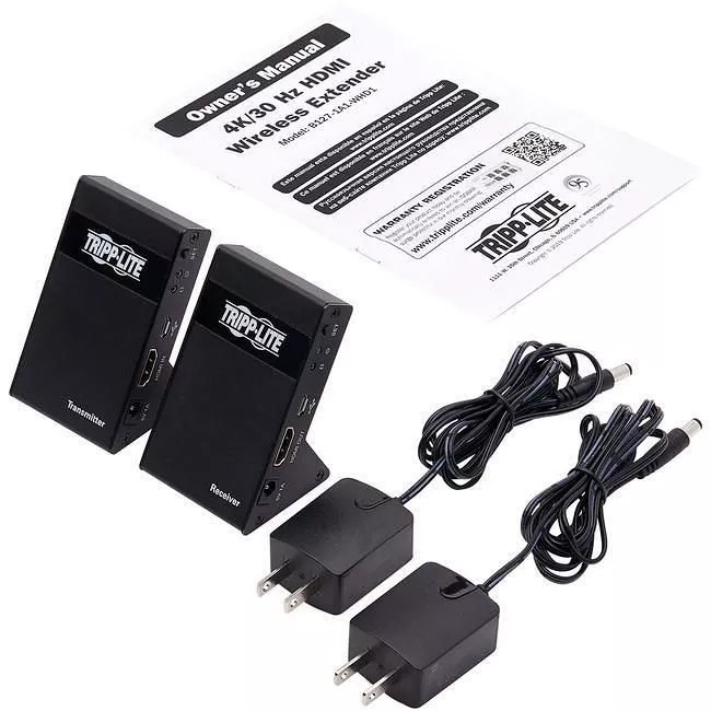 Tripp Lite B127-1A1-WHD1 Wireless HDMI Extender 4K @ 30Hz Zero Latency 7.1 Audio HDCP 2.2