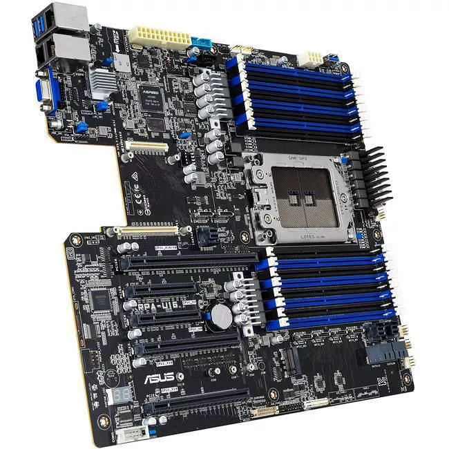 ASUS KRPA-U16 Server Motherboard - 1x Socket SP3 - AMD 16x DDR4 - 1x M.2 - 2x PCIe x16 - 3x RJ-45 - SSI EEB